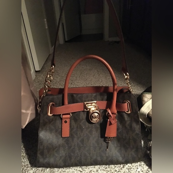 Authentic brown Michael Kors purse - Picture 1 of 4